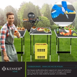 KESSER® Table Multifonctions Professionnelle 3 Pièces, 100 X 60 Cm, Table à Tapisser 30 Kg De Charge Par Table Avec Fonction De Rallonge Table Pliante Table De Brocante Table D’appoint Table Polyvalen 10 KESSER® Table Multifonctions Professionnelle 3 Pièces, 100 X 60 Cm, Table à Tapisser 30 Kg De Charge Par Table Avec Fonction De Rallonge Table Pliante Table De Brocante Table D’appoint Table Polyvalen -Promos Garde Plante Boutique 53097890 4