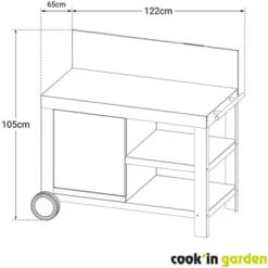 Desserte De Jardin - En Acier Pour Plancha / Barbecue - Avec Crédence, Étagère, Gris - Cook'In Garden 11 Desserte De Jardin - En Acier Pour Plancha / Barbecue - Avec Crédence, Étagère, Gris - Cook'In Garden -Promos Garde Plante Boutique 53293445 5