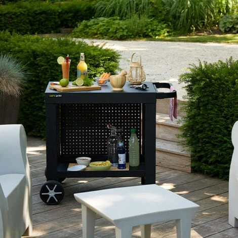 Desserte De Jardin - REVA 80 - Montage Facile - Dimensions Produit : L 98 X L 65 X H 80cm - Noir - Cook'in Garden 4 Desserte De Jardin - REVA 80 - Montage Facile - Dimensions Produit : L 98 X L 65 X H 80cm - Noir - Cook'in Garden – Image 2