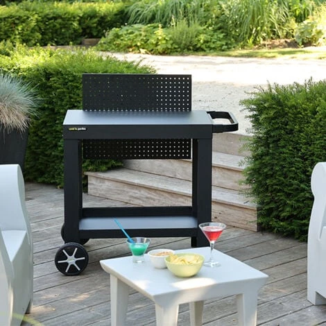Desserte De Jardin - REVA 80 - Montage Facile - Dimensions Produit : L 98 X L 65 X H 80cm - Noir - Cook'in Garden 6 Desserte De Jardin - REVA 80 - Montage Facile - Dimensions Produit : L 98 X L 65 X H 80cm - Noir - Cook'in Garden – Image 4
