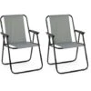Fauteuil Chaise De Camping Pliable, Chaise De Plage Confortable, Lot De 2, Gris - IntimaTe WM Heart -Promos Garde Plante Boutique 53940488 1