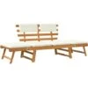 Banc De Jardin Avec Coussins 2-en-1 190 Cm Bois Solide D'acacia VidaXL -Promos Garde Plante Boutique 5437032 1