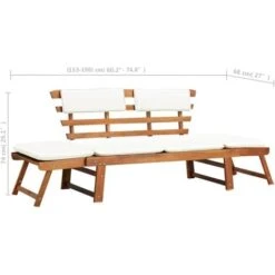 Banc De Jardin Avec Coussins 2-en-1 190 Cm Bois Solide D'acacia VidaXL 9 Banc De Jardin Avec Coussins 2-en-1 190 Cm Bois Solide D'acacia VidaXL -Promos Garde Plante Boutique 5437032 3