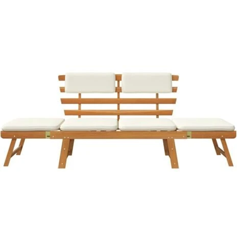 Banc De Jardin Avec Coussins 2-en-1 190 Cm Bois Solide D'acacia VidaXL 6 Banc De Jardin Avec Coussins 2-en-1 190 Cm Bois Solide D'acacia VidaXL – Image 4