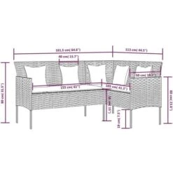 Canapé D'extérieur En L Avec Coussins Résine Tressée Marron VidaXL 9 Canapé D'extérieur En L Avec Coussins Résine Tressée Marron VidaXL -Promos Garde Plante Boutique 54476319 3