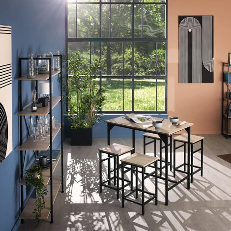 Ensemble Table De Bistrot EDINBURGH 1 Table + 4 Tabourets De Bar - Ensemble Table De Bar, Ensemble Table De Bistrot, Table Haute Avec 4 Tabouret De Bar 4 Ensemble Table De Bistrot EDINBURGH 1 Table + 4 Tabourets De Bar - Ensemble Table De Bar, Ensemble Table De Bistrot, Table Haute Avec 4 Tabouret De Bar – Image 2