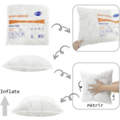 Lot De 4 Oreiller De Garnissage 50 X 50 Cm - Coussin à Recouvrir - Oreillers Intérieur - Rembourrage Coussins-Polyester -Promos Garde Plante Boutique 54941298 5