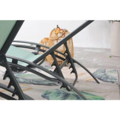 Lot De 2 Transats En Aluminium Et Textilène Vert Pastel BAHIA 9 Lot De 2 Transats En Aluminium Et Textilène Vert Pastel BAHIA -Promos Garde Plante Boutique 55577173 4
