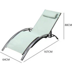 Lot De 2 Transats En Aluminium Et Textilène Vert Pastel BAHIA 10 Lot De 2 Transats En Aluminium Et Textilène Vert Pastel BAHIA -Promos Garde Plante Boutique 55577173 5