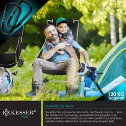 KESSER® Chaise De Camping Pliable Rabattable Avec Grand Dossier Chaise De Pêche Transportable Chaise De Camping Chaise Pliante Jusqu’à 120 Kg Chaise De Plage Chaise De Pêche Tabouret Pliant Avec -Promos Garde Plante Boutique 55627793 5
