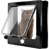 Chatière Magnétique à 4 Voies, Chatière Pour Chat à Installation Facile Pour Tous Les Animaux De Compagnie, Porte Pour Animaux Coulissant Manuel Sur Mur / Bois / Porte En UPVC (Noir,Moyen) 1 Chatière Magnétique à 4 Voies, Chatière Pour Chat à Installation Facile Pour Tous Les Animaux De Compagnie, Porte Pour Animaux Coulissant Manuel Sur Mur / Bois / Porte En UPVC (Noir,Moyen) -Promos Garde Plante Boutique 55654504 1