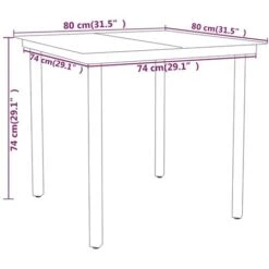 Ensemble De Salle à Manger De Jardin 3 Pcs Noir VidaXL 9 Ensemble De Salle à Manger De Jardin 3 Pcs Noir VidaXL -Promos Garde Plante Boutique 56081632 3