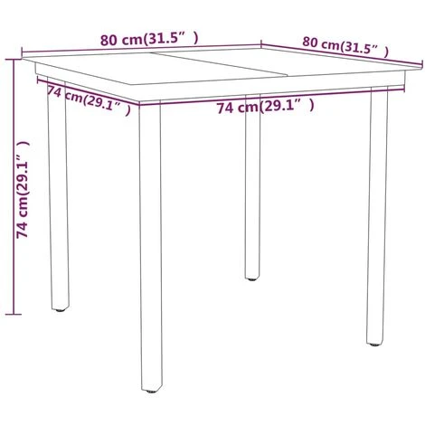 Ensemble De Salle à Manger De Jardin 3 Pcs Noir VidaXL 5 Ensemble De Salle à Manger De Jardin 3 Pcs Noir VidaXL – Image 3