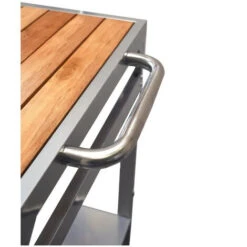 COOK'IN GARDEN Desserte De Jardin Media Pour Plancha - Métal Et Bois - 80 X 55 Cm - Gris -Promos Garde Plante Boutique 56745548 3