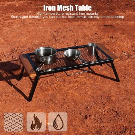 Table Pliante En Filet, Table De Barbecue Multifonction Durable Et Résistante Aux Températures élevées Pour Barbecue De Camping à Domicile 4 Table Pliante En Filet, Table De Barbecue Multifonction Durable Et Résistante Aux Températures élevées Pour Barbecue De Camping à Domicile – Image 2