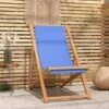 VIDAXL Chaise En Bois En Teck 56x105x96 Cm Pliant Diverses Couleurs Chaise De Terrasse Teck 56 X 105 X 96 Cm Bleu Couleur : Bleu -Promos Garde Plante Boutique 57224995 1