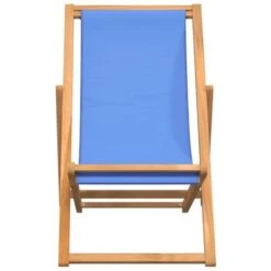 VIDAXL Chaise En Bois En Teck 56x105x96 Cm Pliant Diverses Couleurs Chaise De Terrasse Teck 56 X 105 X 96 Cm Bleu Couleur : Bleu -Promos Garde Plante Boutique 57224995 3