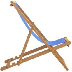 VIDAXL Chaise En Bois En Teck 56x105x96 Cm Pliant Diverses Couleurs Chaise De Terrasse Teck 56 X 105 X 96 Cm Bleu Couleur : Bleu -Promos Garde Plante Boutique 57224995 4