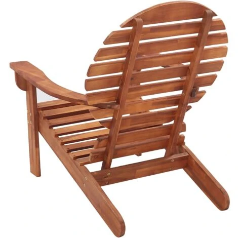 VIDAXL Chaise En Bois En Bois Massif De Style Rustique Diverses Couleurs Chaise Adirondack Bois D'acacia Massif Couleur : Bois 6 VIDAXL Chaise En Bois En Bois Massif De Style Rustique Diverses Couleurs Chaise Adirondack Bois D'acacia Massif Couleur : Bois – Image 4