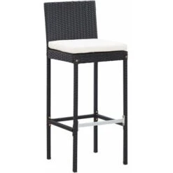 Nova 7 PC Garden Bar Ensemble Avec Coussins Polyrattan Diverses Couleurs Ensemble De Bar De Jardin 7 Pcs Et Coussins Résine Tressée Noir Couleur : NOIR -Promos Garde Plante Boutique 57225423 4