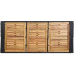 Nova 7 PC Garden Bar Ensemble Avec Coussins Polyrattan Diverses Couleurs Ensemble De Bar De Jardin 7 Pcs Et Coussins Résine Tressée Noir Couleur : NOIR -Promos Garde Plante Boutique 57225423 5