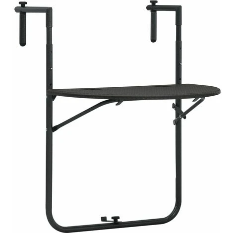 VIDAXL Table De Balcon En Plastique Rotin En Plastique Hauteur Réglable Diverses Couleurs Table De Balcon Marron 60x64x83,5 Cm Plastique Aspect De Rotin Couleur : MARRON 3 VIDAXL Table De Balcon En Plastique Rotin En Plastique Hauteur Réglable Diverses Couleurs Table De Balcon Marron 60x64x83,5 Cm Plastique Aspect De Rotin Couleur : MARRON