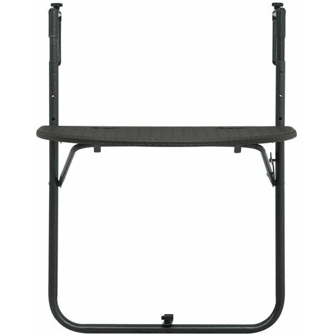 VIDAXL Table De Balcon En Plastique Rotin En Plastique Hauteur Réglable Diverses Couleurs Table De Balcon Marron 60x64x83,5 Cm Plastique Aspect De Rotin Couleur : MARRON 4 VIDAXL Table De Balcon En Plastique Rotin En Plastique Hauteur Réglable Diverses Couleurs Table De Balcon Marron 60x64x83,5 Cm Plastique Aspect De Rotin Couleur : MARRON – Image 2