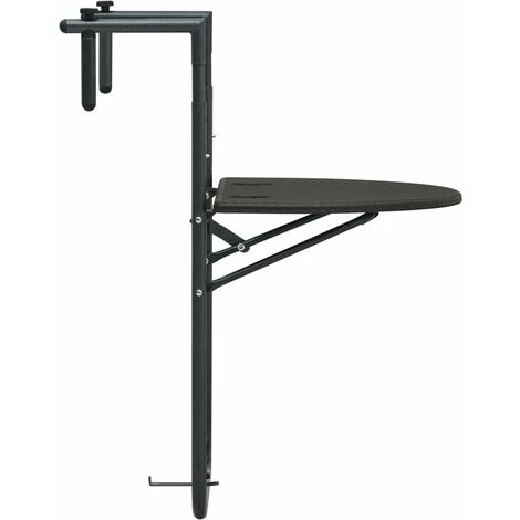 VIDAXL Table De Balcon En Plastique Rotin En Plastique Hauteur Réglable Diverses Couleurs Table De Balcon Marron 60x64x83,5 Cm Plastique Aspect De Rotin Couleur : MARRON 5 VIDAXL Table De Balcon En Plastique Rotin En Plastique Hauteur Réglable Diverses Couleurs Table De Balcon Marron 60x64x83,5 Cm Plastique Aspect De Rotin Couleur : MARRON – Image 3