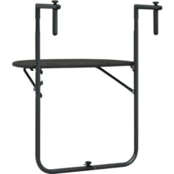 VIDAXL Table De Balcon En Plastique Rotin En Plastique Hauteur Réglable Diverses Couleurs Table De Balcon Marron 60x64x83,5 Cm Plastique Aspect De Rotin Couleur : MARRON 10 VIDAXL Table De Balcon En Plastique Rotin En Plastique Hauteur Réglable Diverses Couleurs Table De Balcon Marron 60x64x83,5 Cm Plastique Aspect De Rotin Couleur : MARRON -Promos Garde Plante Boutique 57225646 4