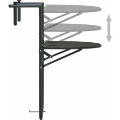 VIDAXL Table De Balcon En Plastique Rotin En Plastique Hauteur Réglable Diverses Couleurs Table De Balcon Marron 60x64x83,5 Cm Plastique Aspect De Rotin Couleur : MARRON 11 VIDAXL Table De Balcon En Plastique Rotin En Plastique Hauteur Réglable Diverses Couleurs Table De Balcon Marron 60x64x83,5 Cm Plastique Aspect De Rotin Couleur : MARRON -Promos Garde Plante Boutique 57225646 5