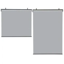Lot De 2 Stores Enrouleurs L.125 X H. 225 CM Pour Pergola Gris Clair -Promos Garde Plante Boutique 57257167 4