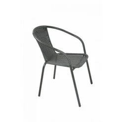 Salon De Jardin 2 Places En Résine Et Acier Gris Anthracite 2 Fauteuils + 1 Table - Meuble De Jardin -Promos Garde Plante Boutique 57358077 3