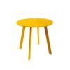 Table D'appoint, Table Basse Ronde De Jardin Jaune En Acier Epoxy 49X45CM- Meuble De Jardin