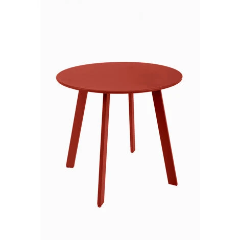Table D'appoint, Table Basse Ronde De Jardin Terracotta En Acier Epoxy 49X45CM- Meuble De Jardin 3 Table D'appoint, Table Basse Ronde De Jardin Terracotta En Acier Epoxy 49X45CM- Meuble De Jardin