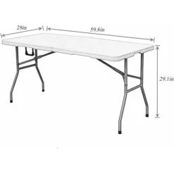 Soges Table Pliante Table Utilitaire Pliante D'extérieur Pour Jardin, Plage, Camping, Pique-niques, Barbecues, Fête, Sans Assemblage Et Facile à Transporter 10 Soges Table Pliante Table Utilitaire Pliante D'extérieur Pour Jardin, Plage, Camping, Pique-niques, Barbecues, Fête, Sans Assemblage Et Facile à Transporter -Promos Garde Plante Boutique 57480808 4
