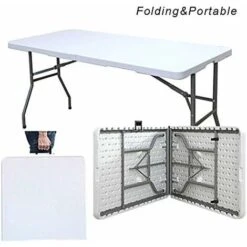 Soges Table Pliante Table Utilitaire Pliante D'extérieur Pour Jardin, Plage, Camping, Pique-niques, Barbecues, Fête, Sans Assemblage Et Facile à Transporter 11 Soges Table Pliante Table Utilitaire Pliante D'extérieur Pour Jardin, Plage, Camping, Pique-niques, Barbecues, Fête, Sans Assemblage Et Facile à Transporter -Promos Garde Plante Boutique 57480808 5