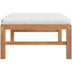 Repose-pied Avec Coussin Crème Bois De Teck Solide 9 Repose-pied Avec Coussin Crème Bois De Teck Solide -Promos Garde Plante Boutique 57828832 3