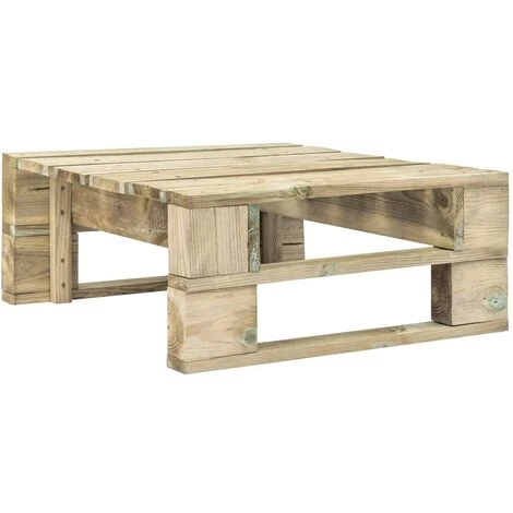 INLIFE Repose-pied Palette De Jardin Bois 4 INLIFE Repose-pied Palette De Jardin Bois – Image 2