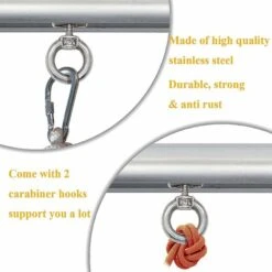 Butée De Fixation Avec Mousqueton En Acier Inoxydable - Kit De Blocage Pour Rail De Fixation Pour Caravane, Camping-car, Camping-car, Bateau Multifonction LO-Ron -Promos Garde Plante Boutique 57915811 4