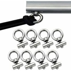 Butée De Fixation Avec Mousqueton En Acier Inoxydable - Kit De Blocage Pour Rail De Fixation Pour Caravane, Camping-car, Camping-car, Bateau Multifonction LO-Ron -Promos Garde Plante Boutique 57915811 5