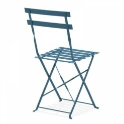 Lot De 2 Chaises Pliantes En Acier Bleu Pacific -Promos Garde Plante Boutique 58521430 3