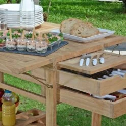 Desserte Roulante En Teck Ecograde Party -Promos Garde Plante Boutique 586986 3