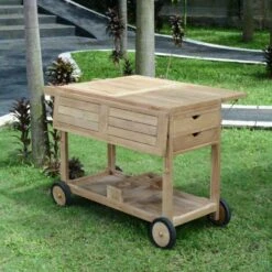 Desserte Roulante En Teck Ecograde Party -Promos Garde Plante Boutique 586986 4