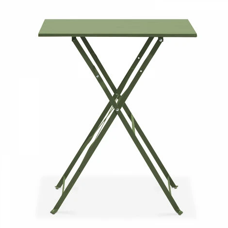 Table De Jardin Pliante Bistrot En Acier Vert Cactus 4 Table De Jardin Pliante Bistrot En Acier Vert Cactus – Image 2