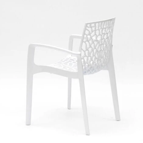 Chaise En Polypropylène Accoudoirs Jardin Café Grand Soleil Gruvyer Arm Couleur: Blanc 6 Chaise En Polypropylène Accoudoirs Jardin Café Grand Soleil Gruvyer Arm Couleur: Blanc – Image 4