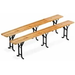 Table De Brasserie Bancs En Bois 3 Pieds Pliants Festival Jardin 220x80 -Promos Garde Plante Boutique 5914914 3