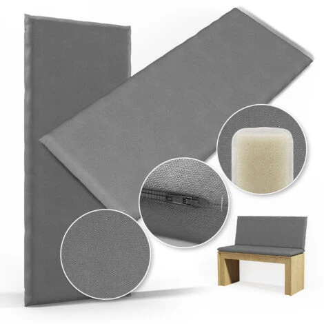 Coussin Pour Banc 100x40cm Gris Vicco 7 Coussin Pour Banc 100x40cm Gris Vicco – Image 5