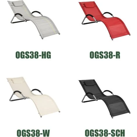 SoBuy OGS38-R Transat De Jardin Chaise Longue Bain De Soleil Avec Appui-tête- Charge Max 120 Kg, Rouge 7 SoBuy OGS38-R Transat De Jardin Chaise Longue Bain De Soleil Avec Appui-tête- Charge Max 120 Kg, Rouge – Image 5