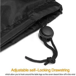 Housse Pour Mobilier De Jardin，Housse De Protection Large Pour Salon De Jardin Carré 120x120x74cm Noir FUIENKO -Promos Garde Plante Boutique 59801256 3