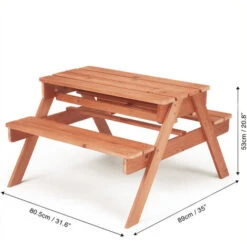Table Et Chaises De Jardin Pique Nique Enfant Avec Bac à Sable 6 Accessoires Bleu Teamson Kids TK-OW0001 -Promos Garde Plante Boutique 59949175 5